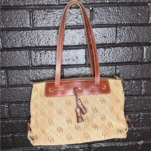 Dooney & Bourke Brown and Tan Shoulder Bag